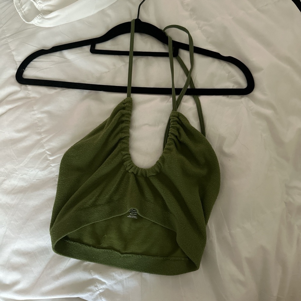 Green Tie Going Out Tank Top